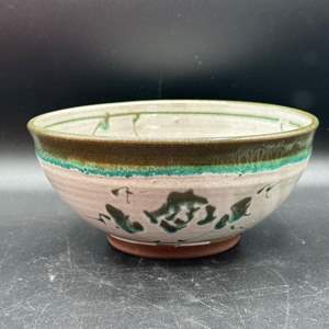 Lot #225 - glazed ceramic bowl signed West 1984