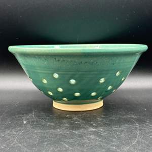 Lot #226 - Ceramic signed avocado strainer