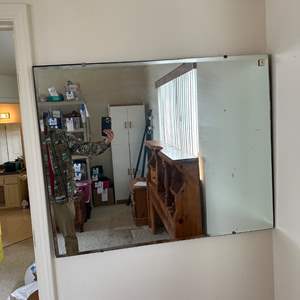 Lot #260 - Beveled wall mirror