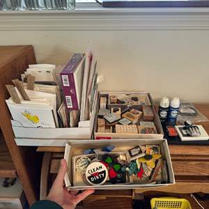 Lot #285 - Office desk, Supplies