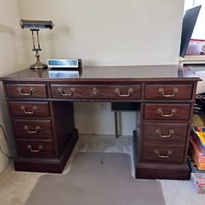 Lot #288 - Desk by National, with light and click radio