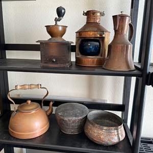 Lot #323 - Vintage copper and decor