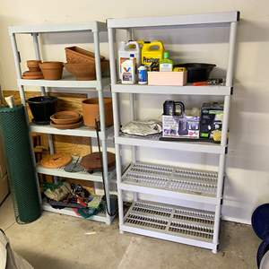 Lot #362 - Two racks (contents not included) pick up after 2pm