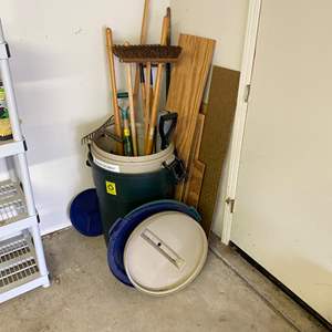 Lot #364 - Trash cans and tools