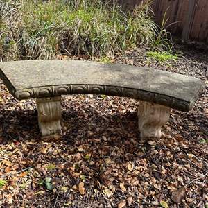 Lot #394 - Vintage cement bench