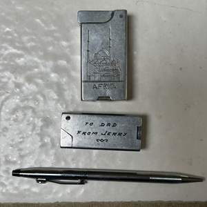 Lot #402 - 1940’s lighters and cross pen