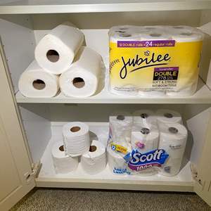 Lot #410 - Toilet paper and paper towels