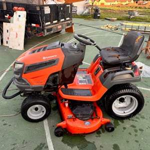 Lot #3  - Husqvarna  25 -HP V-twin Gas Garden tractor/mower (runs)