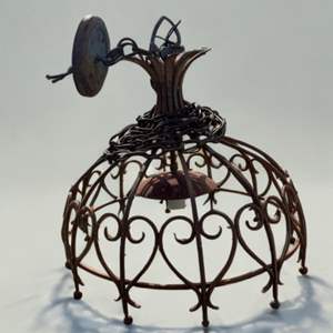 Lot #12  - Antique cast iron light fixture 