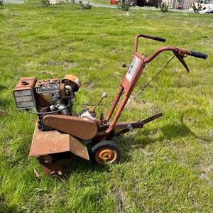 Lot #15  - Vintage Rototiller - Yard art or fix up the 8HP Briggs and Stratton