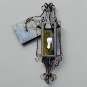 Lot #18  - Antique hanging light fixture 