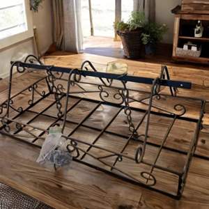 Lot #68  - Metal hanging pot rack 