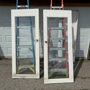 Lot #99  - Pair of glass french doors 