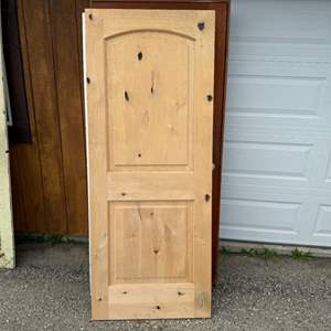 Lot #101  - Wood door with beautiful knot detailing 