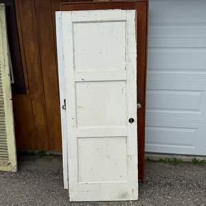 Lot #102  - Vintage white slim door 