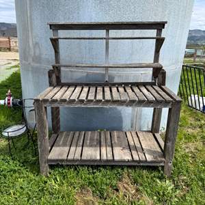 Lot #125  - Rustic gardening station