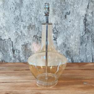 Lot #157  - Glass table lamp with no shade 