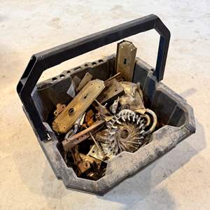 Lot #171  - Tub full of miscellaneous cool hardware 