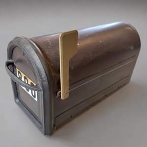 Lot #186  - Large Black Mail Box (great for all those Amazon packages ;)