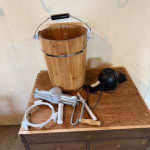 Lot #188  - Old fashioned electric ice cream maker 