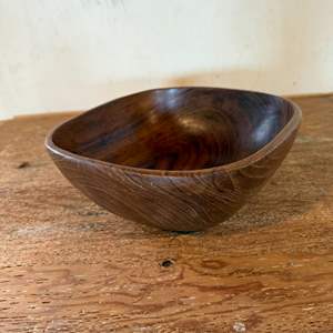 Lot #201  - Wood serving bowl