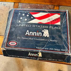 Lot #208  - Certified Afghan flown US Flag (2013) Donated to Teach Elementary in SLO