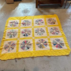 Lot #247  - Antique hand made quilt, beautiful!