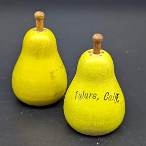 Lot #27 - Wooden Tulare Pear Salt and Pepper Shakers