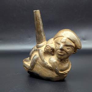 Lot #30 - Ceramic Moche Souvenir Pipe