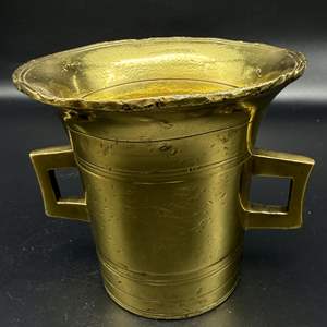 Lot #68 - Very Heavy Brass Mortar 