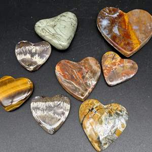 Lot #73 - Polished Stone Hearts