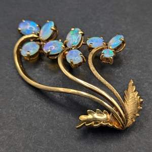 Lot #105 - 14k Gold and Opal (Pin Part Is Broken Off) (10gtw)