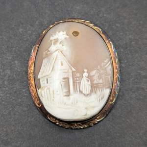 Lot #106 - Antique Victorian-Era Rebecca at the Well Cameo