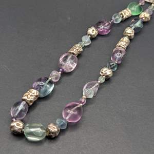 Lot #144 - Rainbow Fluorite Necklace