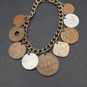 Lot #152 - World Coins Bracelet 