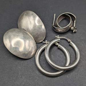 Lot #161 - Sterling Silver Earrings 