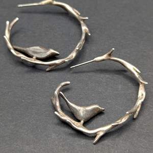 Lot #162 - Amazing Hoop and Bird Earrings 