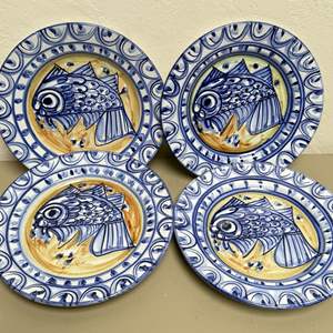 Lot #219 - Porches Pottery Algarve Portugal Hand-Painted Plates