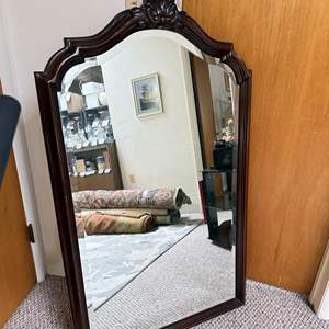 Lot #228 - Large Wooden Mirror