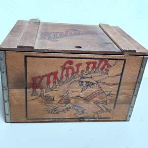 Lot #233 - Vintage Wood Kindling Box