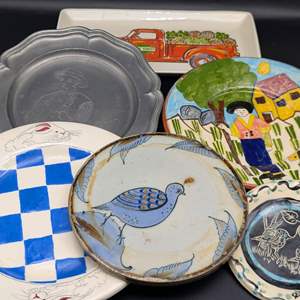 Lot #245 - Hand-Painted Pottery and More