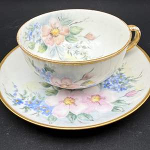 Lot #305 - German Bone China Teacup and Saucer