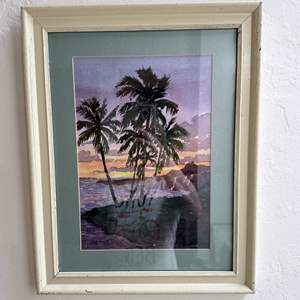 Lot #329 - Sig Vogel Original Palm Tree Watercolor