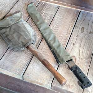 Lot #436 - Machete and Shovel