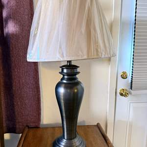 Lot #398 - (2) Metal Table Lamps