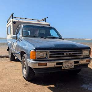 Lot #2 - 1988 Toyota Truck W/Camper Shell (Runs Well) Manual Transmission