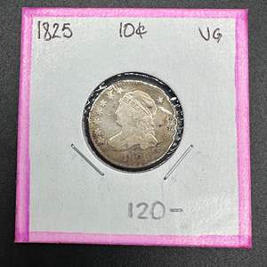 Lot #26 - 1825 Capped Bust Silver Dime 