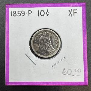 Lot #32 - 1859P Seated Liberty Silver Dime 