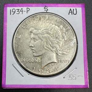 Lot #41 - 1934P Peace Silver Dollar AU