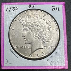 Lot #44 - 1935 Peace Silver Dollar BU